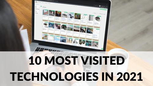 10 Most Visited Technologies in 2021