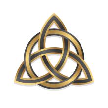 Our Logo is based on a Celtic symbol called a Triqeutra, it's formed by 3 overlapping arcs and in this example the circle emphasises the unity of the three parts representing the three co-founders, all of which have a Welsh background.